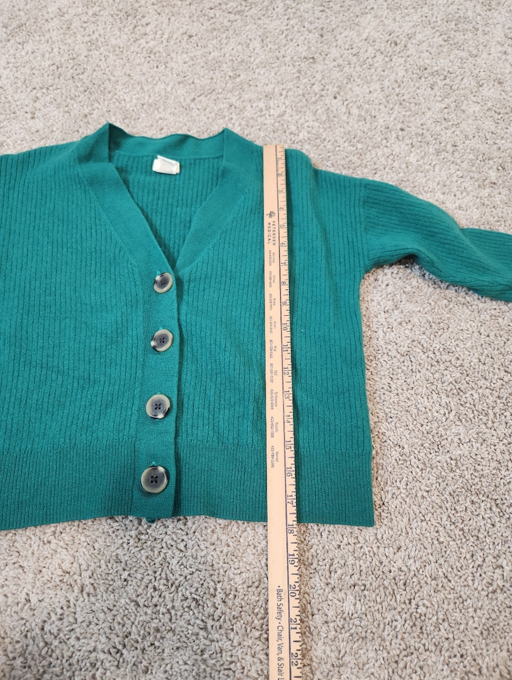 Aspen 100% Extrafine Merino Wool Cropped Cardigan Size Small - Picture 3 of 5
